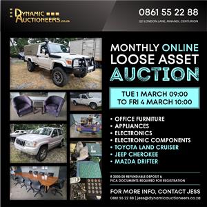 MONTHLY ONLINE LOOSE ASSET AUCTION