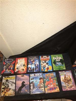 Over 100 children's DVD's and books