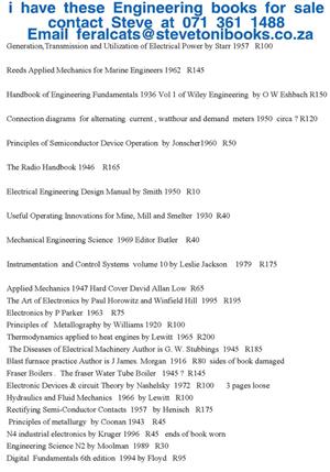 Engineering Books for sale