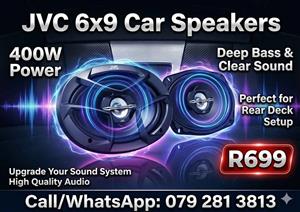 JVC 6x9" 400W Rear Deck Car Speakers – Powerful Bass & Clear Sound 