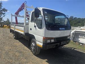 T861- 1996- ISUZU N4000 DROPSIDE + FASSI CRANE