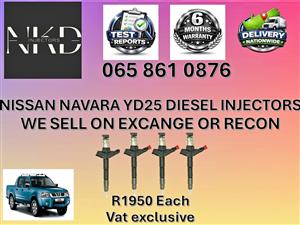 NISSAN NAVARA TD25 DIESEL INJECTORS WE SELL ON EXCHANGE OR RECON MIDRAND