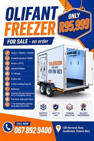 Olifant Freezer for sale on order