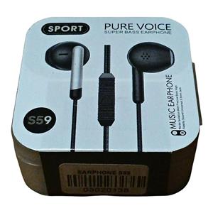 S59 Pure Voice Super Bass Sport Earphones