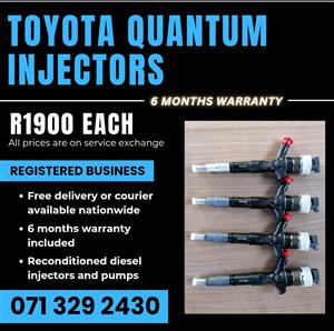 TOYOTA QUANTUM 2.5 INJECTORS FOR SALE WITH WARRANTY 