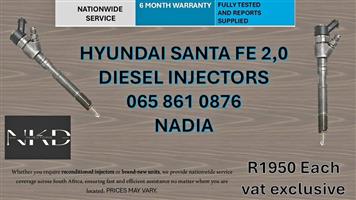 HYUNDAI SANTA FE 2,0 DIESEL INJECTORS FOR SALE-RECONDITIONED AND NEW