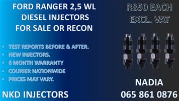 DIESEL INJECTORS FOR SALE FOR FORD RANGER 2.5 WL READY FOR USE
