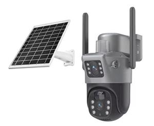 4MP dual lens 360° motion detection WiFi Solar Security Camera with Night Vision for sale