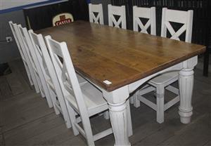 9 Piece white dining room suite S048435A #Rosettenvillepawnshop