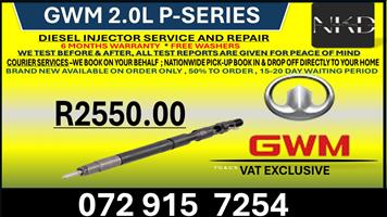 GWM 2.0L P-Series Diesel Injectors 