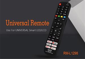 RM L1298 UNIVERSAL TV REMOTE WITH APP BUTTONS