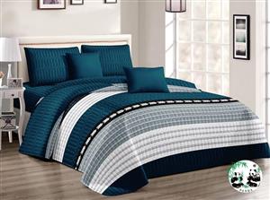 5PCE QUILT SET DOUBLE AND QUEEN
