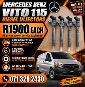 MERCEDES BENZ VITO 115 INJECTORS FOR SALE WITH WARRANTY 