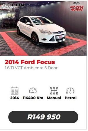 2014 FORD FOCUS 1.6 TIVCT AMBIENTE 5DR