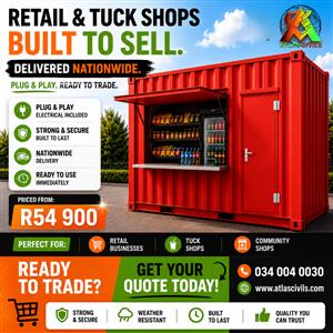 Retail & Tuck Shop Containers for Sale