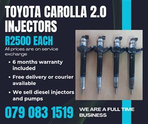 TOYOTA CAROLLA 2.0 INJECTORS FOR SALE WITH WARRANTY INCLUDED 