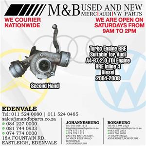 Turbo Engine BRE (Second Hand) Suitable for Audi A4-B7 2.0 TDI Engine BRE Inline 4 Diesel 2004-2008
