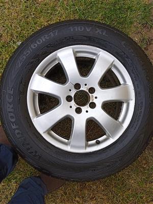 Alloy wheel & tyre