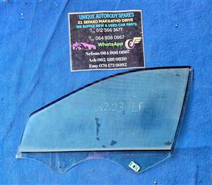 Mercedes W203 Left Front Door Window Glass