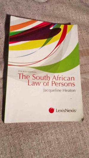 THE FOURTH EDITION  The South African Law of Persons (Jacqueline Heaton)