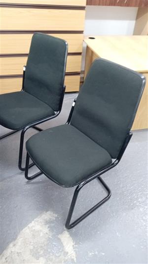black fabric side chairs