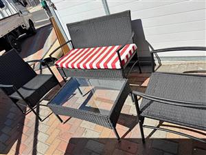 Outdoor patio furniture set with coffee table