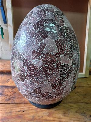 Large glittery egg lamp