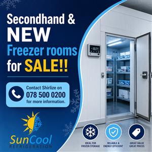 NEW & SECONDHAND FREEZER ROOMS FOR SALE