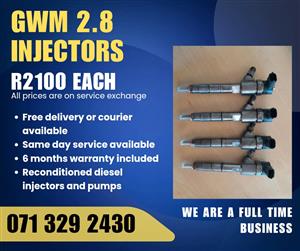 GWM 2.8 INJECTORS FOR SALE WITH WARRANTY 