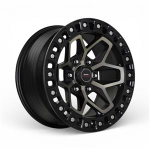 17″ A-Line Quake 5/127 Satin Black Tint Flow Form Alloy Wheels