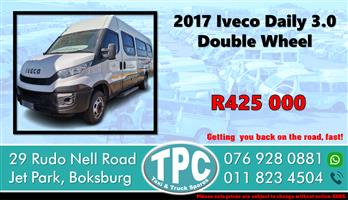 2017 Iveco Daily 3.0 Double Wheel @ R425 000 