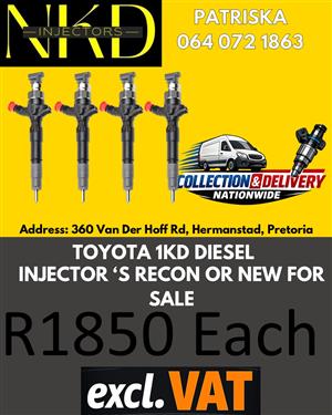 TOYOTA 1KD - DIESEL INJECTORS -FREE DELIVERY NATIONWIDE