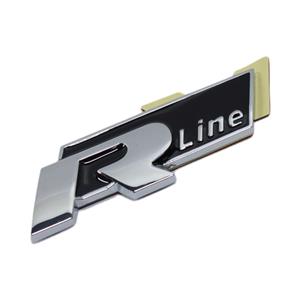 R-Line Black & Chrome Sticker Badge