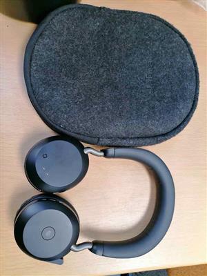 Jabra Evolve 2 75 PC Wireless Headphones with 8-Microphone Technology, Good Condition with Case