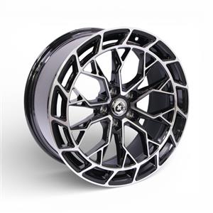 19″ Gt-440 5/112 Black Machine Face Alloy Wheels