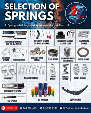 Selection of springs for sale