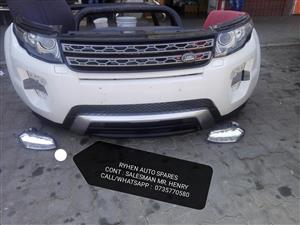 Range Rover Evoque complete front bumper with up  down grill, spotlights and xenon headlights