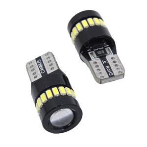Wedge Push In 18SMD LED White Bulbs with Canbus (pair)