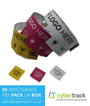 50 Tear Off Tab Wristbands for Events