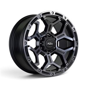 18″ A-Line Outlaw 6×136 Satin Black Smoked Tint Alloy Wheel (Single)