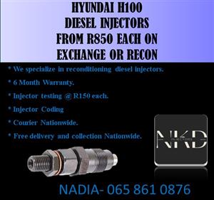 HYUNDAI H100 INJECTORS FOR SALE OR RECON WITH WRRANTY ON EACH 