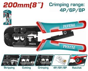 Modular plug Crimper 4P, 6P, 8P Lenght 8"