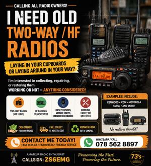 Looking for Old Two-Way / HF Radios!