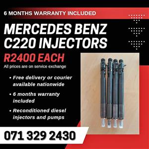 MERCEDES BENZ C220 INJECTORS FOR SALE WITH WARRANTY INCLUDED