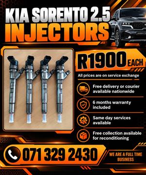 KIA SORENTO 2.5 INJECTORS FOR SALE WITH WARRANTY 
