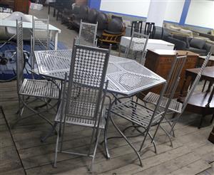 8 PIECE STEEL PATIO SET S065309A