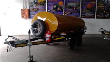 3000L 2.5MM STEEL DIESEL TANKER DOUBLE AXLE BRAKED 14 3000KGS 