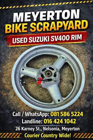 Suzuki SV 400 rim. Meyerton bike scrapyard new & secondhand spares. Andre