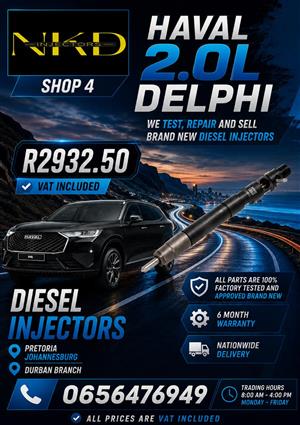 NKD_Recon_Haval_2L_Delphi_Diesel_Injectors