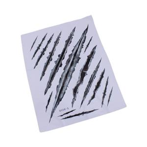 3D Realistic Metal Slash Cut Design Vinyl Sticker Kit (A4 sticker Sheet) - Type 3